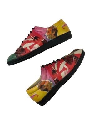 ICON Canada Jazz Themed Leather Sneakers Womens Size 7